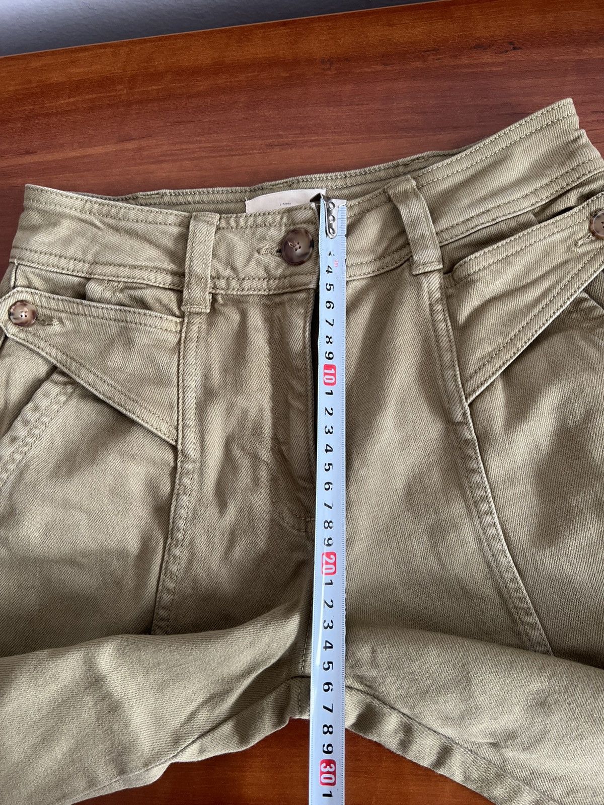 Sezane Sezane Paris Capri Women Khaki Classic Pants Size 43 Size 34" / US 12 / IT 48 - 17 Thumbnail