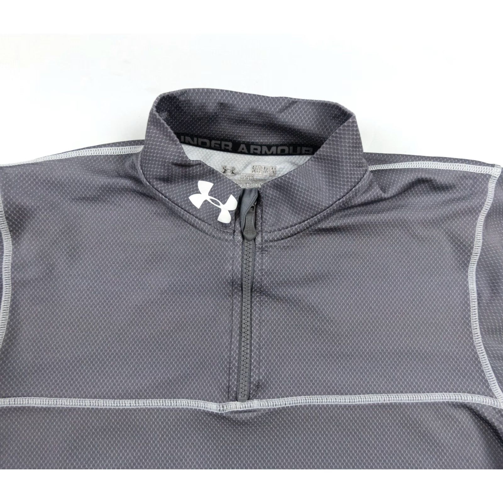 Under Armour Under Armour Sweater Adult Medium Gray 1/4 Zip Pullover Activewear Fitted Mens Size US M / EU 48-50 / 2 - 2 Thumbnail
