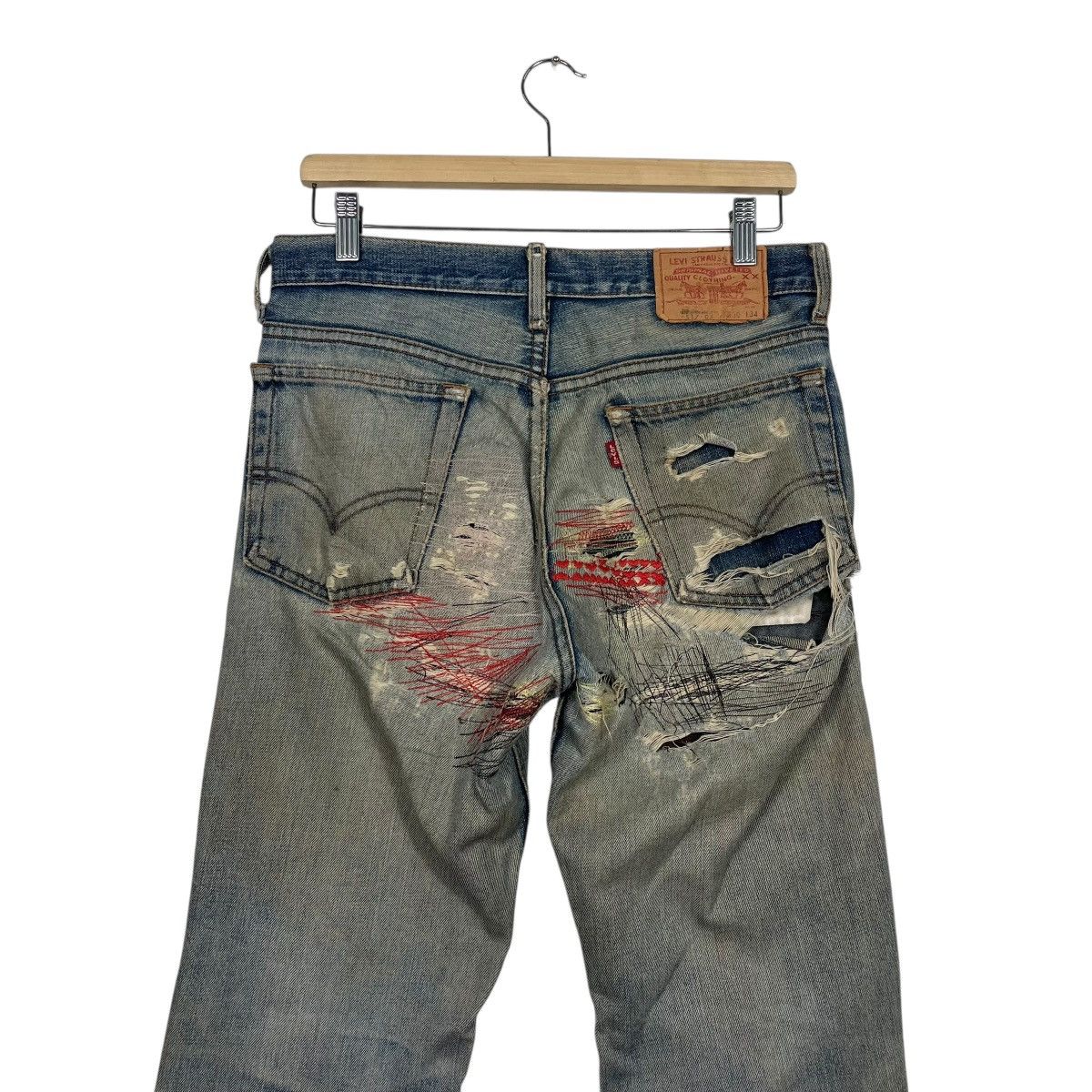 Levi's Vinatage Levis Sashiko Custom Denim Jeans Size US 30 / EU 46 - 9 Thumbnail