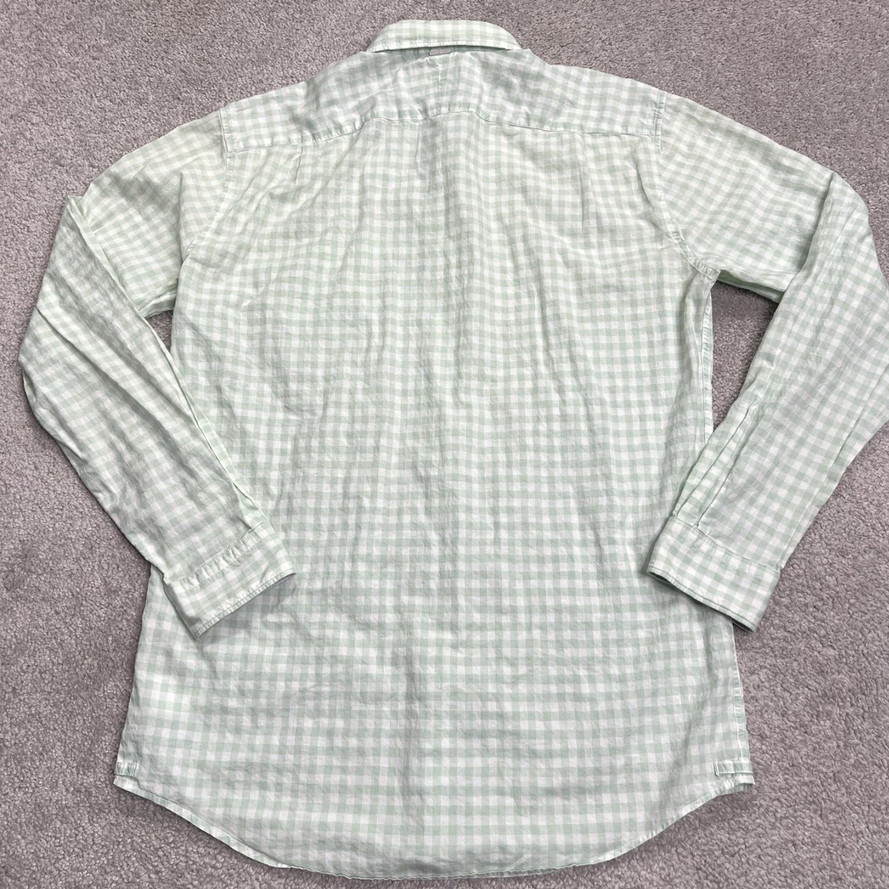 Lacoste Lacoste Shirt Men’s 38 Large Green White Check Button-Down Cotton Pocket Preppy Lightweight Shirt Size US L / EU 52-54 / 3 - 6 Thumbnail