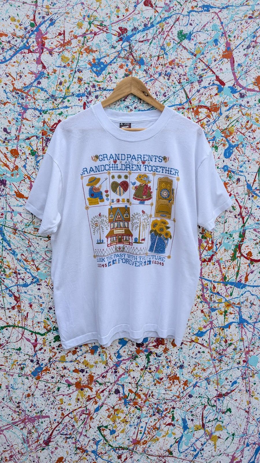 Fruit Of The Loom Vintage single stitch tshirt grandparents Fruit Of the Loom Size US L / EU 52-54 / 3 - 1 Thumbnail