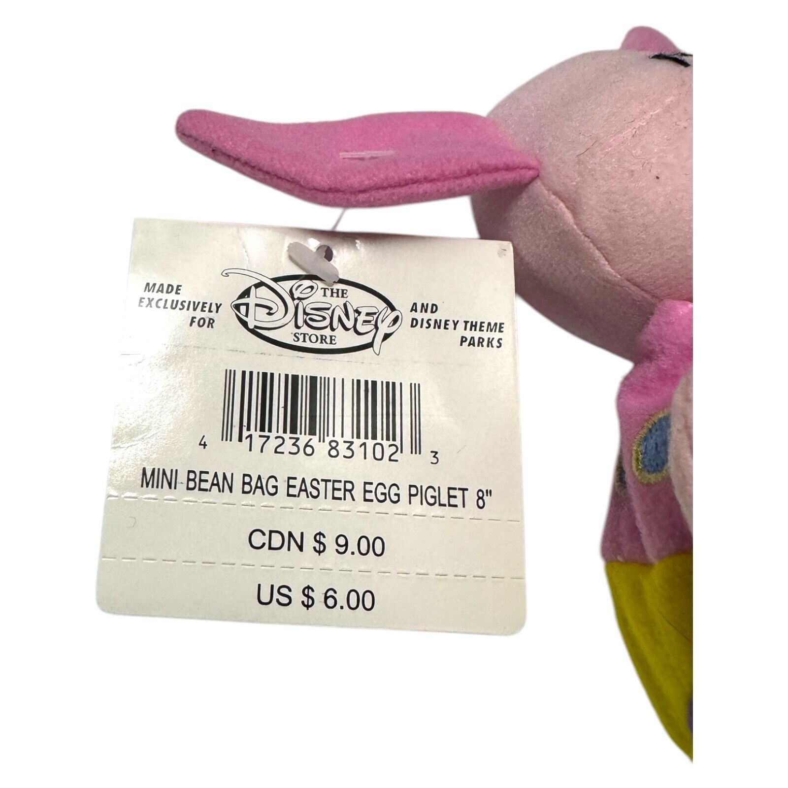 Disney NWT 90s Disney Store EASTER EGG PIGLET Vintage DISNEY Beanie Size ONE SIZE - 3 Thumbnail