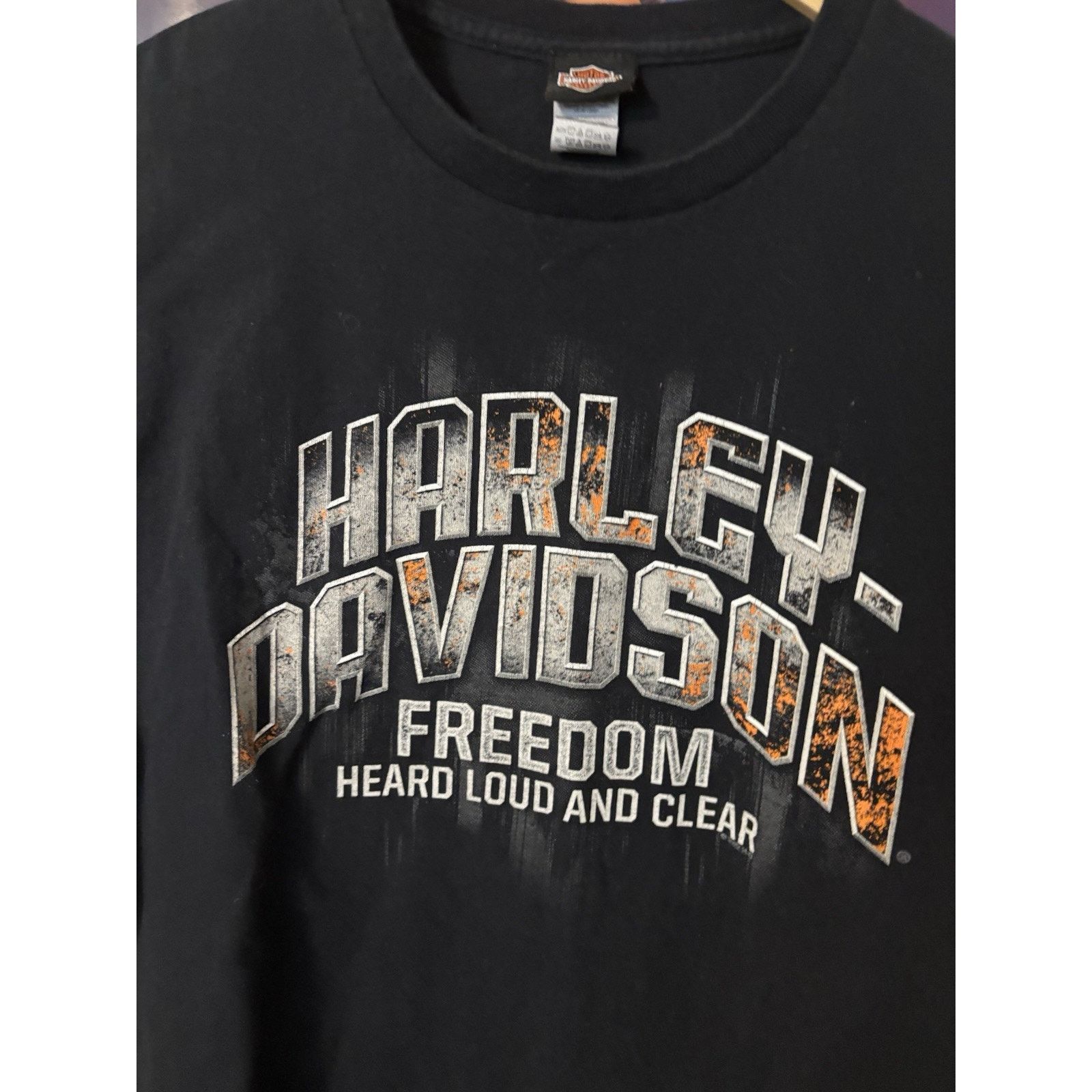 Vintage Black Harley Davidson Large Motorcycle T- Riding Size US XL / EU 56 / 4 - 3 Thumbnail