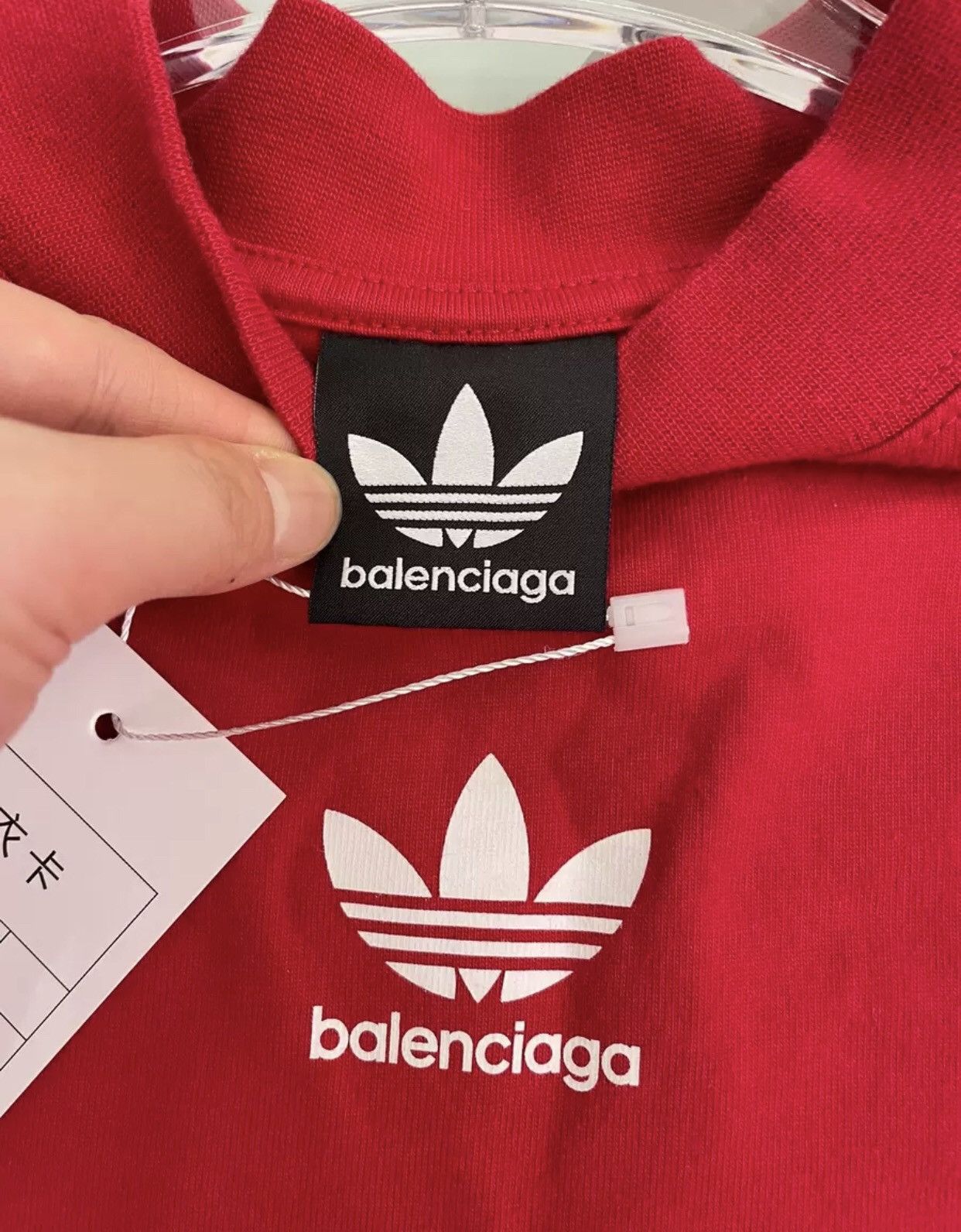Balenciaga BALENCIAGA x ADIDAS Balenciaga Red Clover Short Sleeve Size S / US 4 / IT 40 - 4 Thumbnail