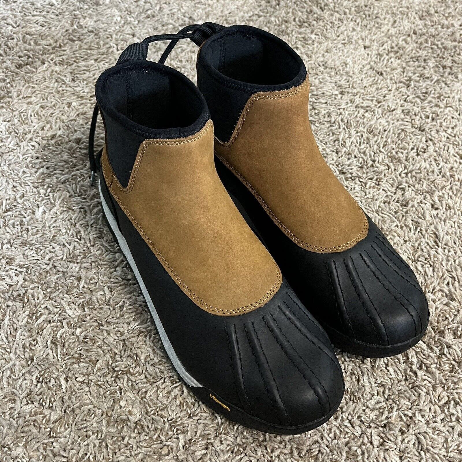 image of Deadstock x Huckberry New $180 All Weather Chore Vibram Duck Slip On Chelsea Boots in Brown (Size 9