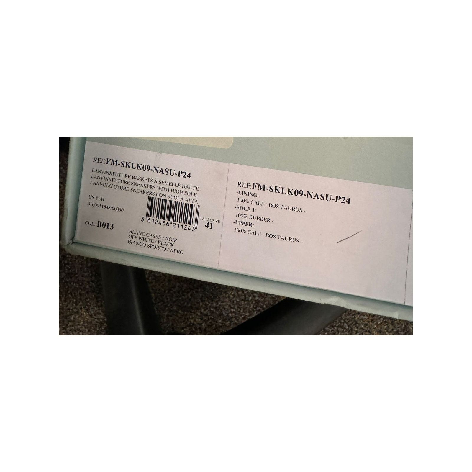 o1rshd1 Sneakers With High Sole in Off White/Black 41