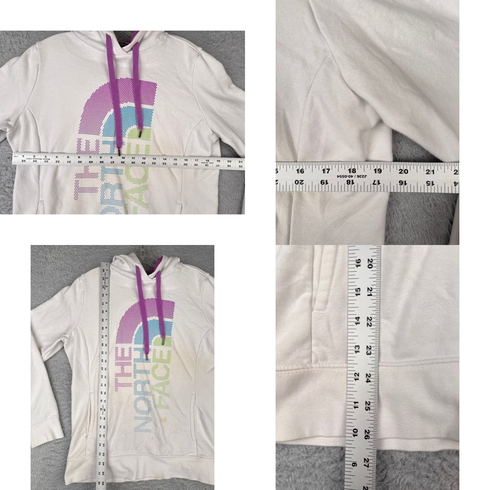 The North Face The North Face Hoodie Womens Large White Pullover Fleece Logo Sweatshirt READ Size L / US 10 / IT 46 - 8 Thumbnail