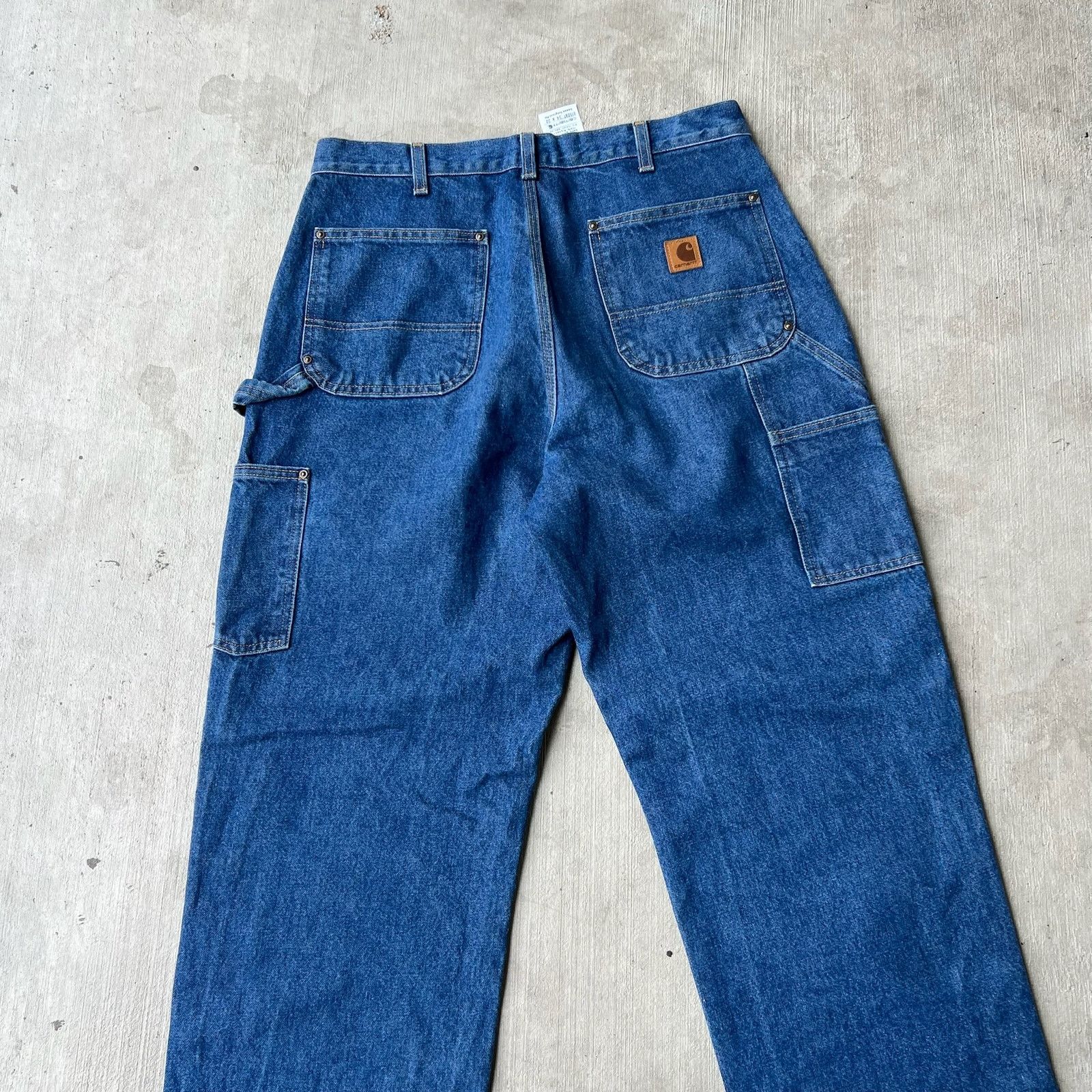 Carhartt × Vintage Carhartt denim blue jean double knee work carpenter pants Size US 34 / EU 50 - 6 Thumbnail
