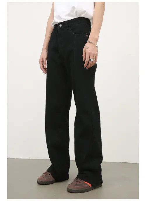 Japanese Brand × Jean Men's black loose straight trendy flared jeans Size US 32 / EU 48 - 4 Thumbnail