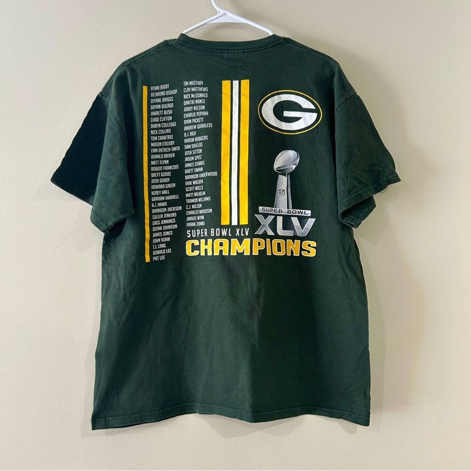 Gildan Green Bay Packers Super Bowl XLV Champions Shirt Size US L / EU 52-54 / 3 - 2 Thumbnail