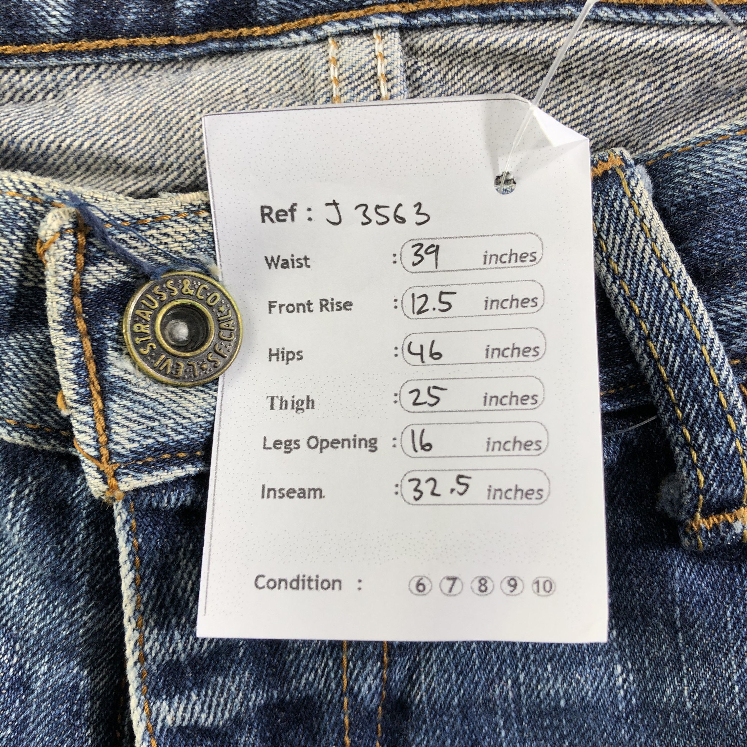 Levi's Vintage Blue Wash Levis 502 Jeans-J3563 Size US 39 - 14 Thumbnail