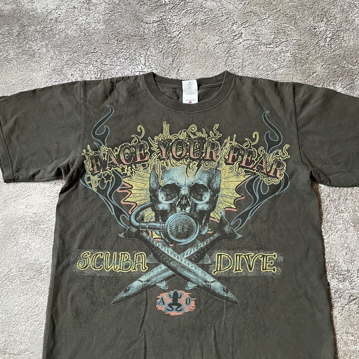 Vintage Vintage 2000s Faded Black Graphic Horror Tee Opium Punk M Size US M / EU 48-50 / 2 - 2 Thumbnail