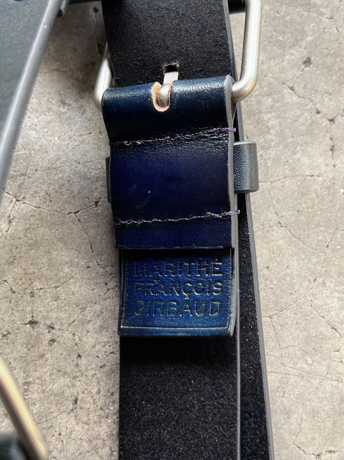 Marithe + Francois Girbaud Very Rare Marithé + François Girbaud Leather Belt Size 32 - 3 Thumbnail