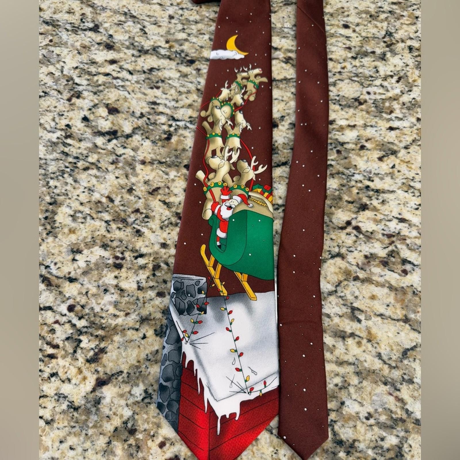 Other Tie Tales festive Christmas tie Santa & Reindeer Size ONE SIZE - 2 Thumbnail