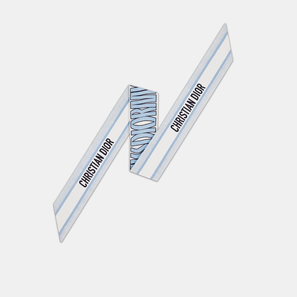 Dior o1bcso1str0226 Size:OS/Allover Scarf in White/Pale Blue Size ONE SIZE - 3 Thumbnail