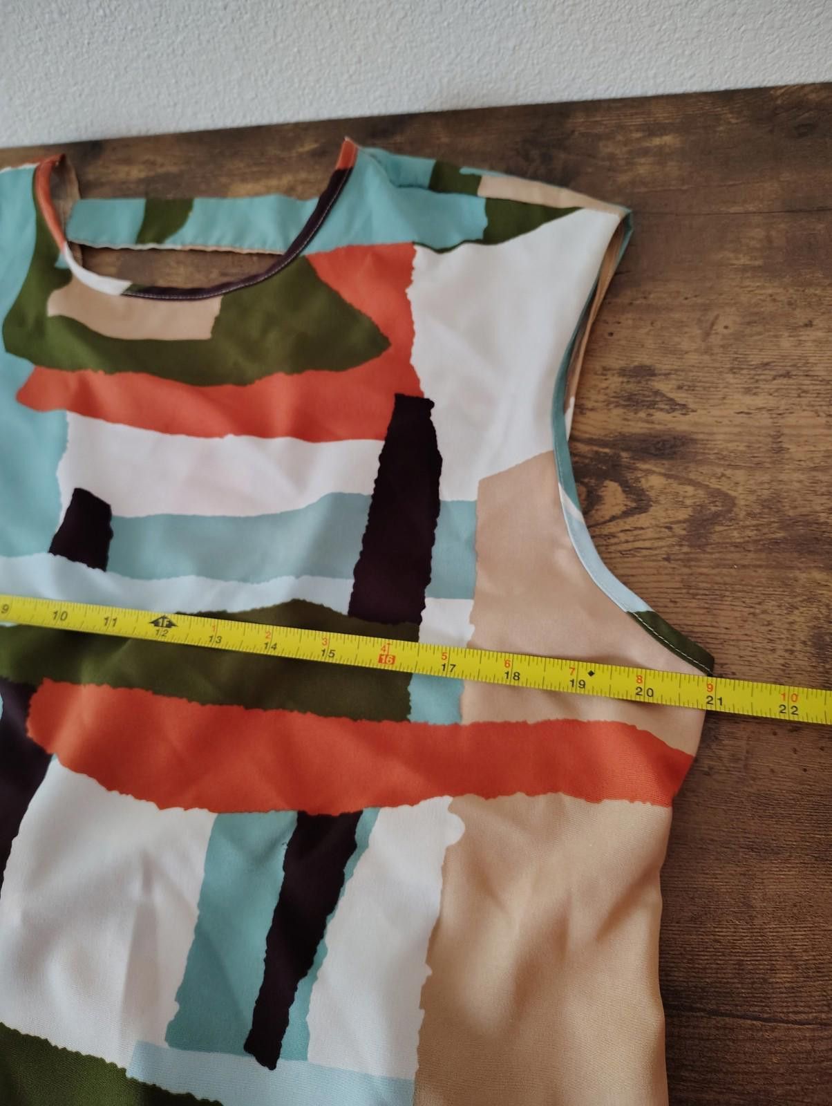 Shein Block Patch Multicolor Colorful Top Open Back Size L Grunge Size L / US 10 / IT 46 - 4 Thumbnail