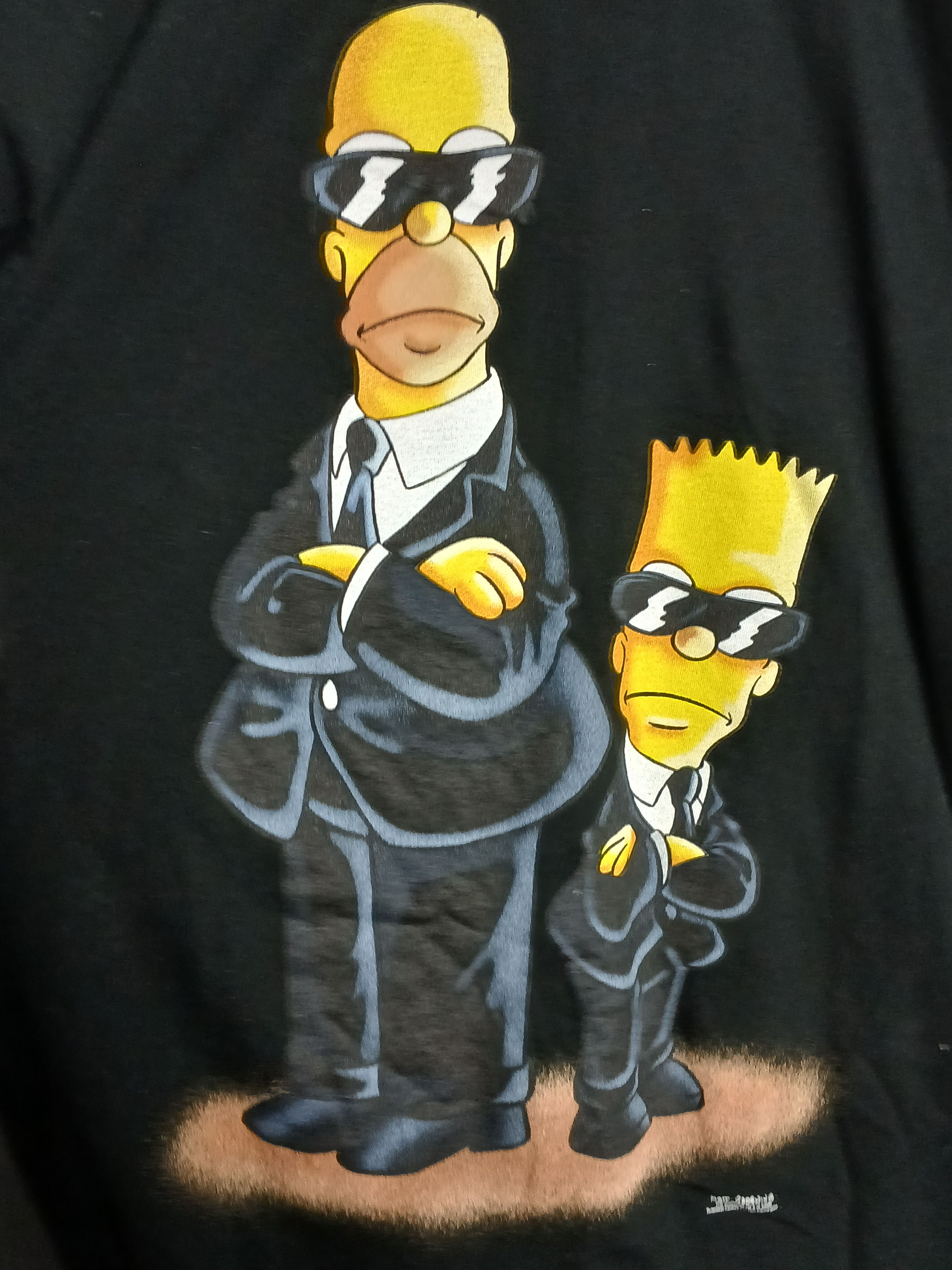 Cartoon Network × The Simpsons × Vintage Vintage The Simpsons Man In Black T-Shirt Size US M / EU 48-50 / 2 - 3 Thumbnail