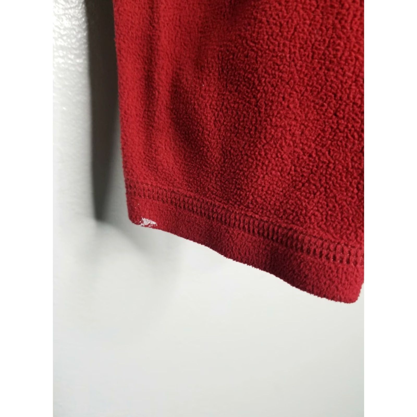 Vintage L.L. Bean Women's S Long Sleeve 1/4 Zip Up Fleece Pullover Top Shirt Red Womens Pullover Jacket 1/4 Zip Fleece Top Size S / US 4 / IT 40 - 3 Thumbnail