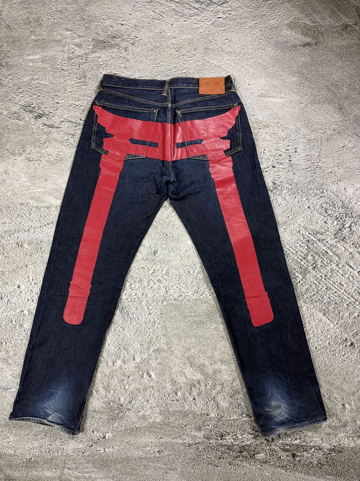 Evisu Evisu jeans daicock big logo red selvedge denim Size US 34 / EU 50 - 1 Thumbnail