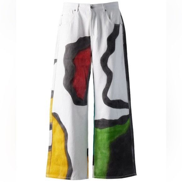 Glass Cypress Painted White Jeans Men’s Size 36