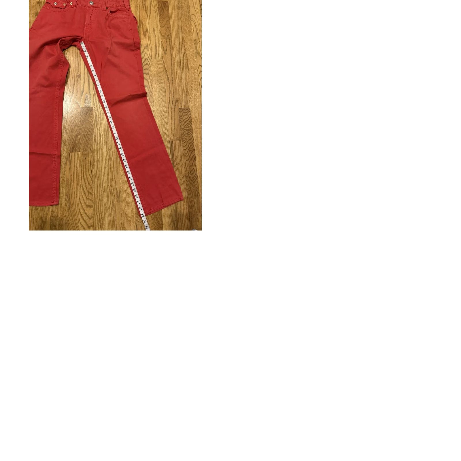 True Religion True Religion Ricky Jeans Mens 30x32 Pink Cotton 5-Pocket Straight Flap Pockets Hemmed 34 to 30 Hemmed Size US 30 / EU 46 - 9 Thumbnail