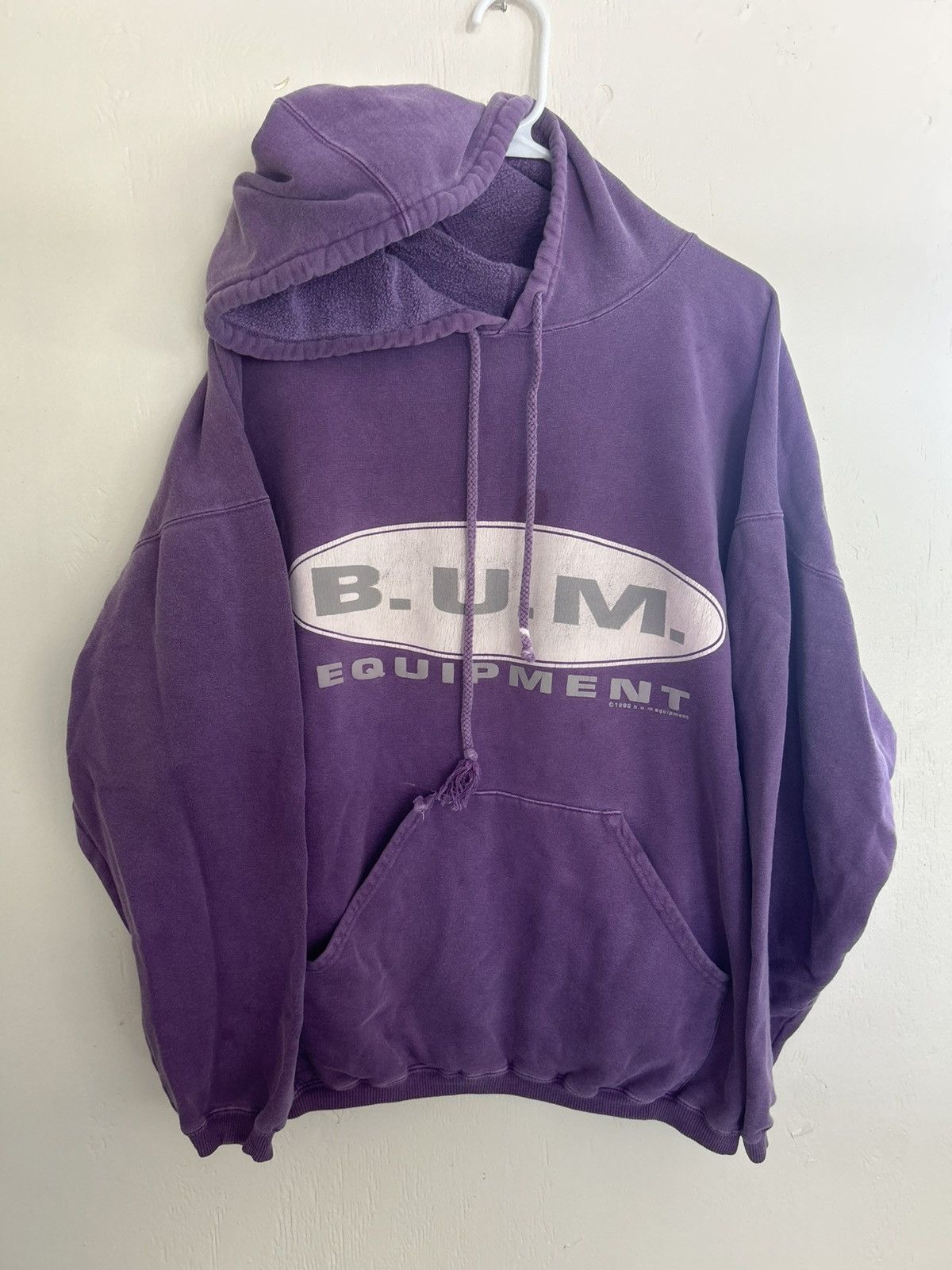 B.U.M Equipment 1992 B.U.M Equipment Faded Purple Oversized Hoodie Size US M / EU 48-50 / 2 - 1 Thumbnail