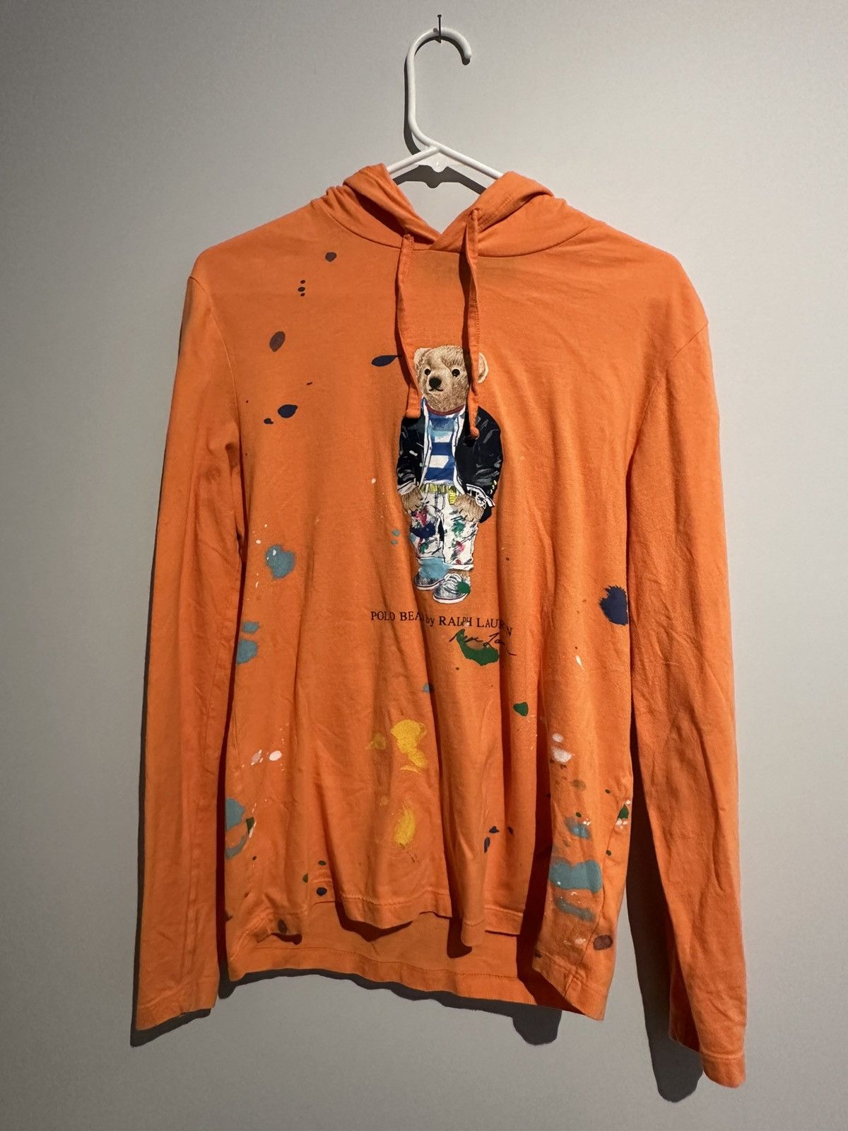 Ralph Lauren Paint Splatter Polo Bear Hooded T-Shirt Size US S / EU 44-46 / 1 - 1 Thumbnail