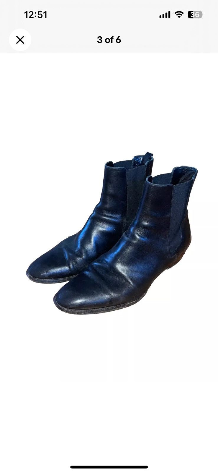 Celine CELINE DRUGSTORE CHELSEA BOOT IN SHINY CALFSKIN Size US 11.5 / EU 44-45 - 3 Thumbnail
