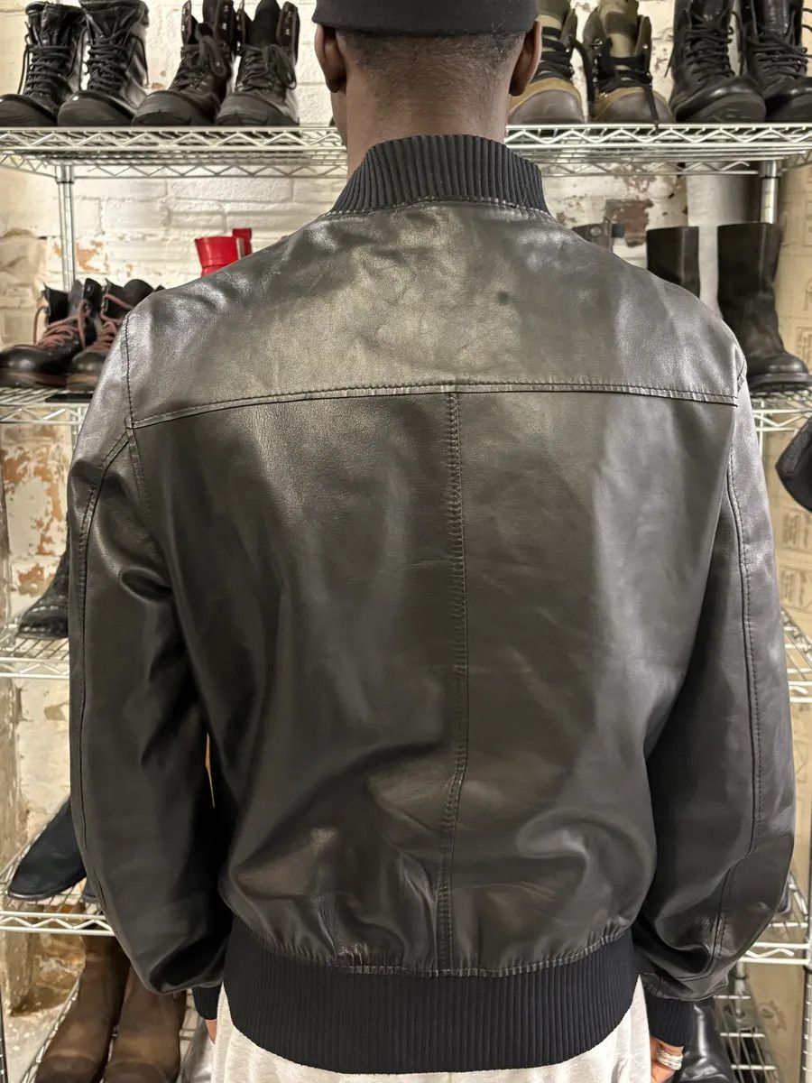 Dolce & Gabbana 2000s Dolce & Gabbana Pure Black Leather Bomber Jacket Size US M / EU 48-50 / 2 - 4 Thumbnail