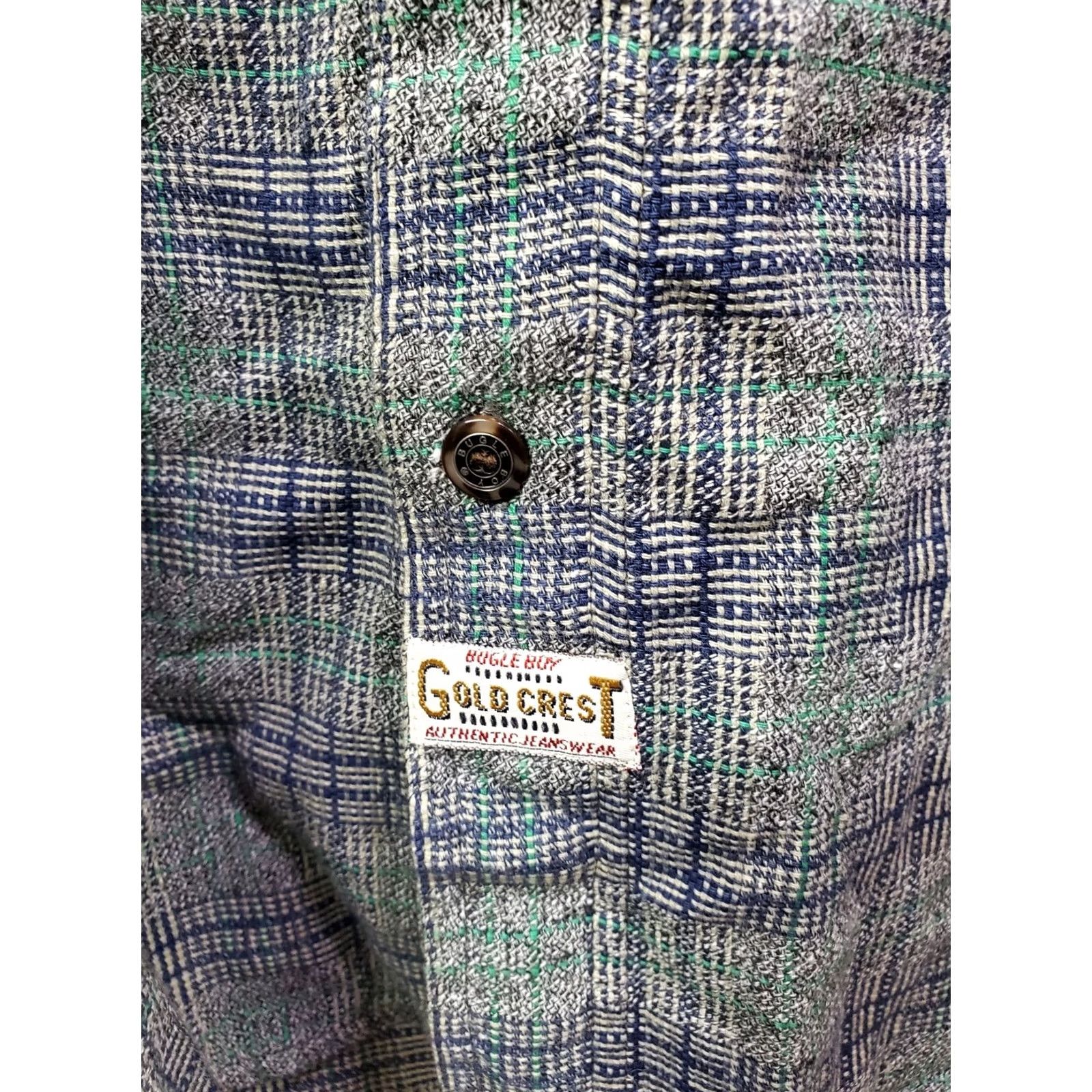 Bugle Boy VINTAGE Bugle Boy Flannel Shirt Long Sleeve Mens Size S Gray Plaid Gold Crest Button-Up Casual Shirt Size US S / EU 44-46 / 1 - 3 Thumbnail