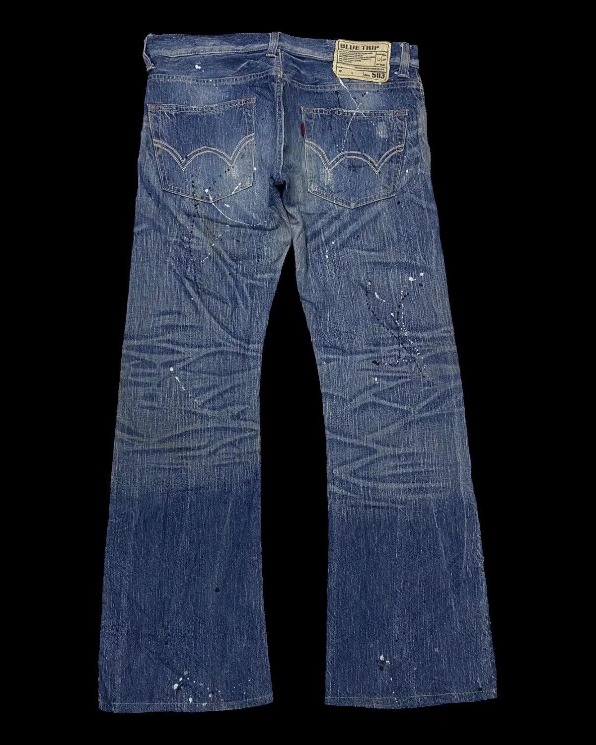 Edwin × If Six Was Nine × Japanese Brand Flare Jeans 90s 503 Edwin Painter Patchwork Distressed Denim Size US 36 / EU 52 - 2 Thumbnail