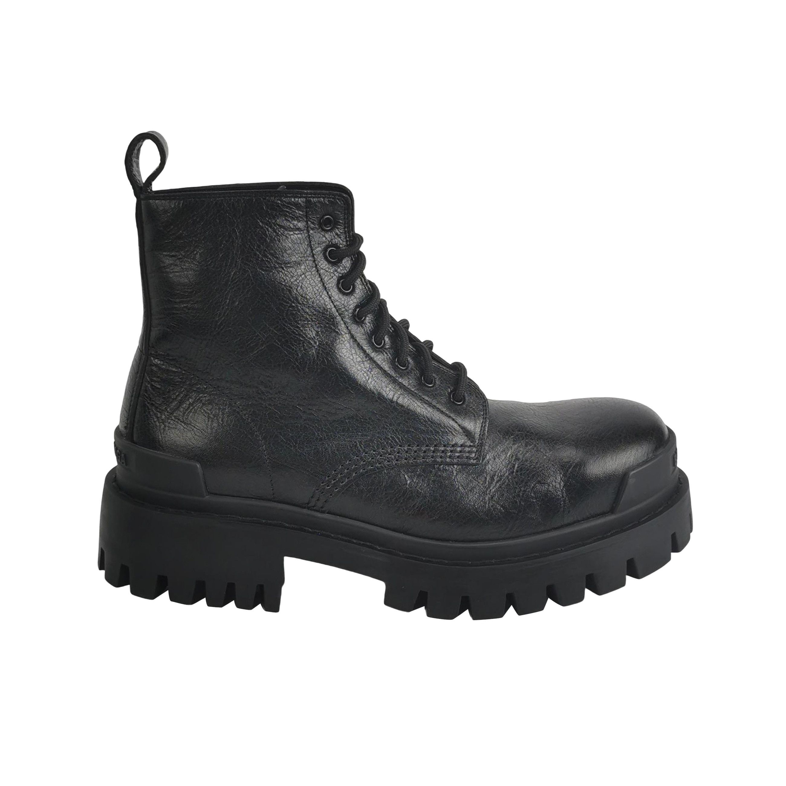 Balenciaga New Leather Bulldozer Lace Boots (44) Fits EU 45 / US