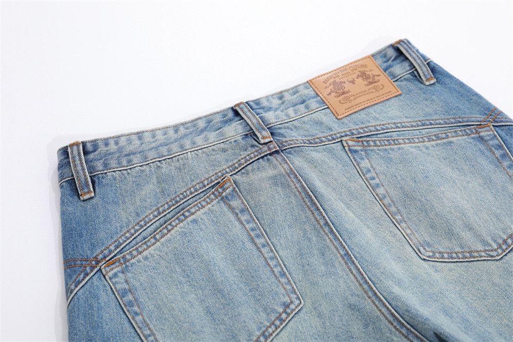 Japanese Brand Men's American-Style Washed & Distressed Flared Jeans Size US 32 / EU 48 - 5 Thumbnail