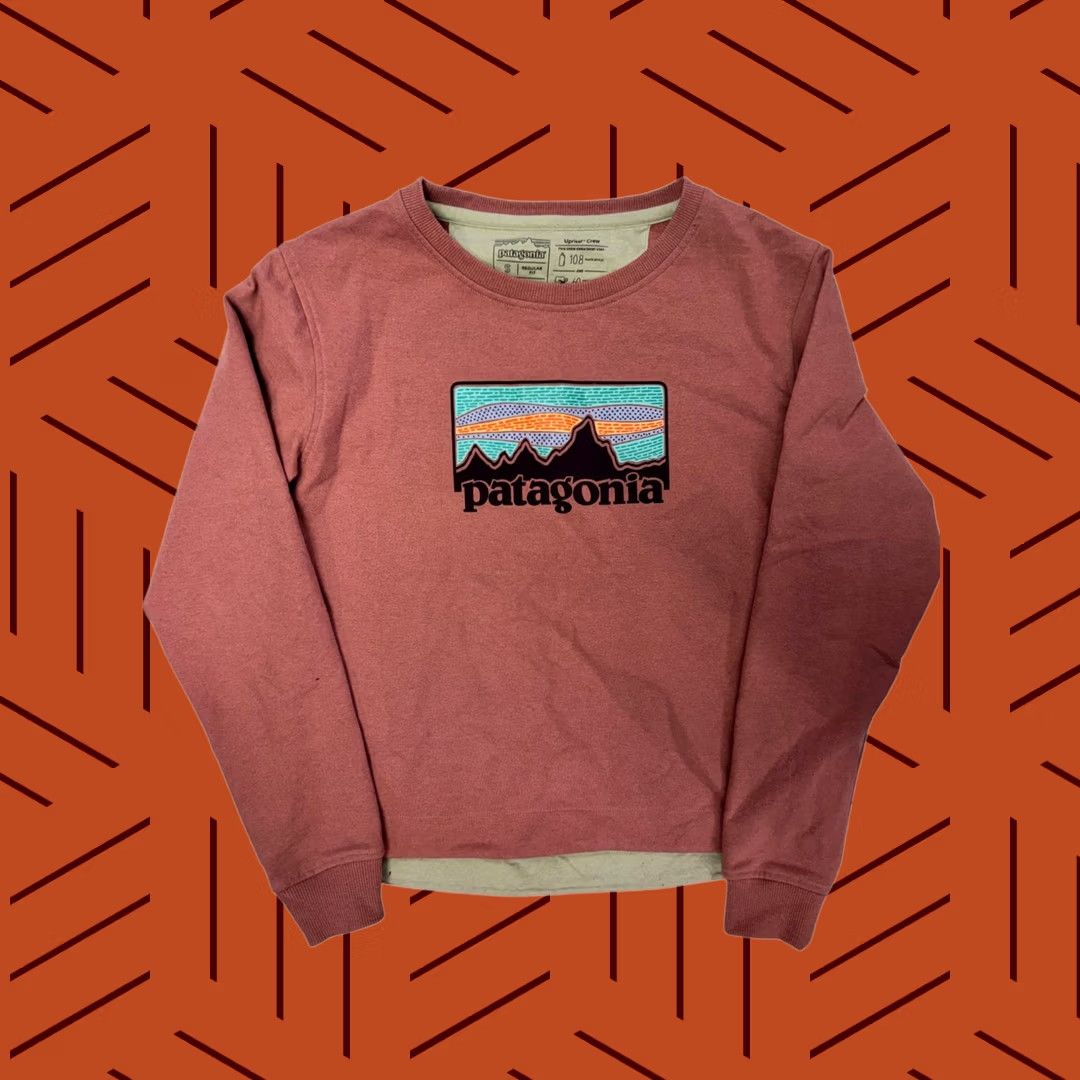 Patagonia PATAGONIA Solar Rays 73 Uprisal Crew Sweatshirt Womens Sz L Dusty Rose Pullover Size S / US 4 / IT 40 - 1 Thumbnail