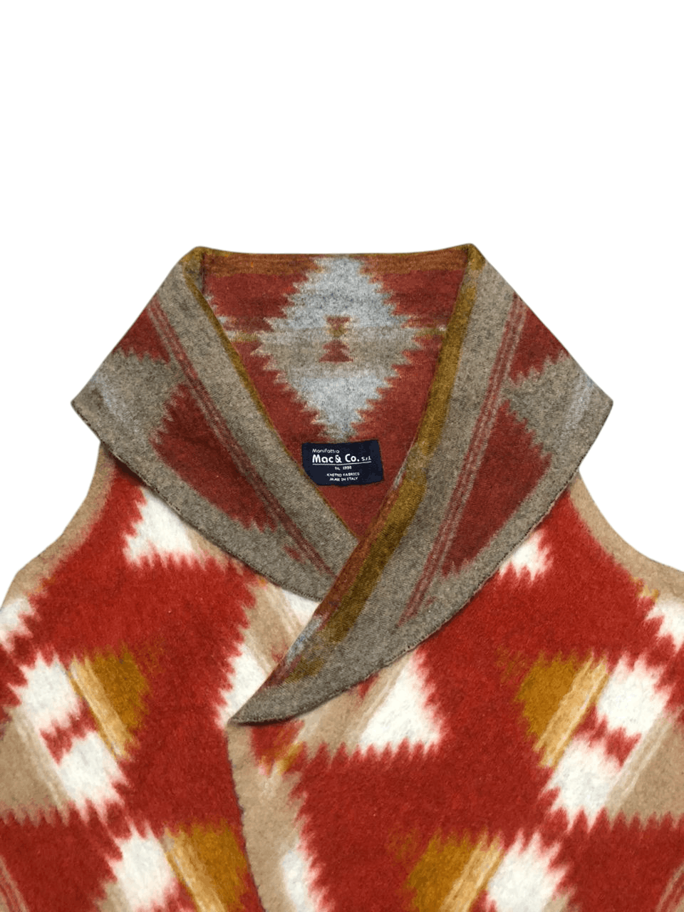 Native Vintage Mac & Co Navajo Buttonless Knitted Fabric (Italy) Size M / US 6-8 / IT 42-44 - 4 Thumbnail