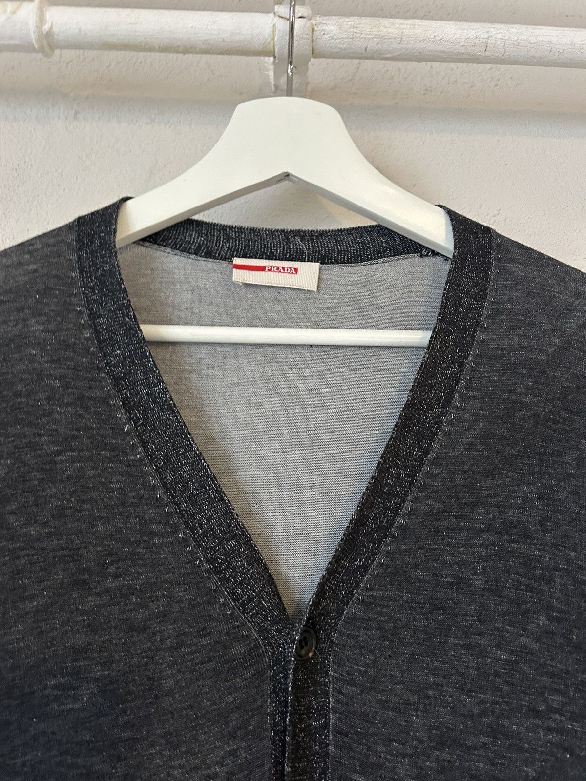 Prada Prada Charcoal Cardigan - Size 48 Size US M / EU 48-50 / 2 - 3 Thumbnail