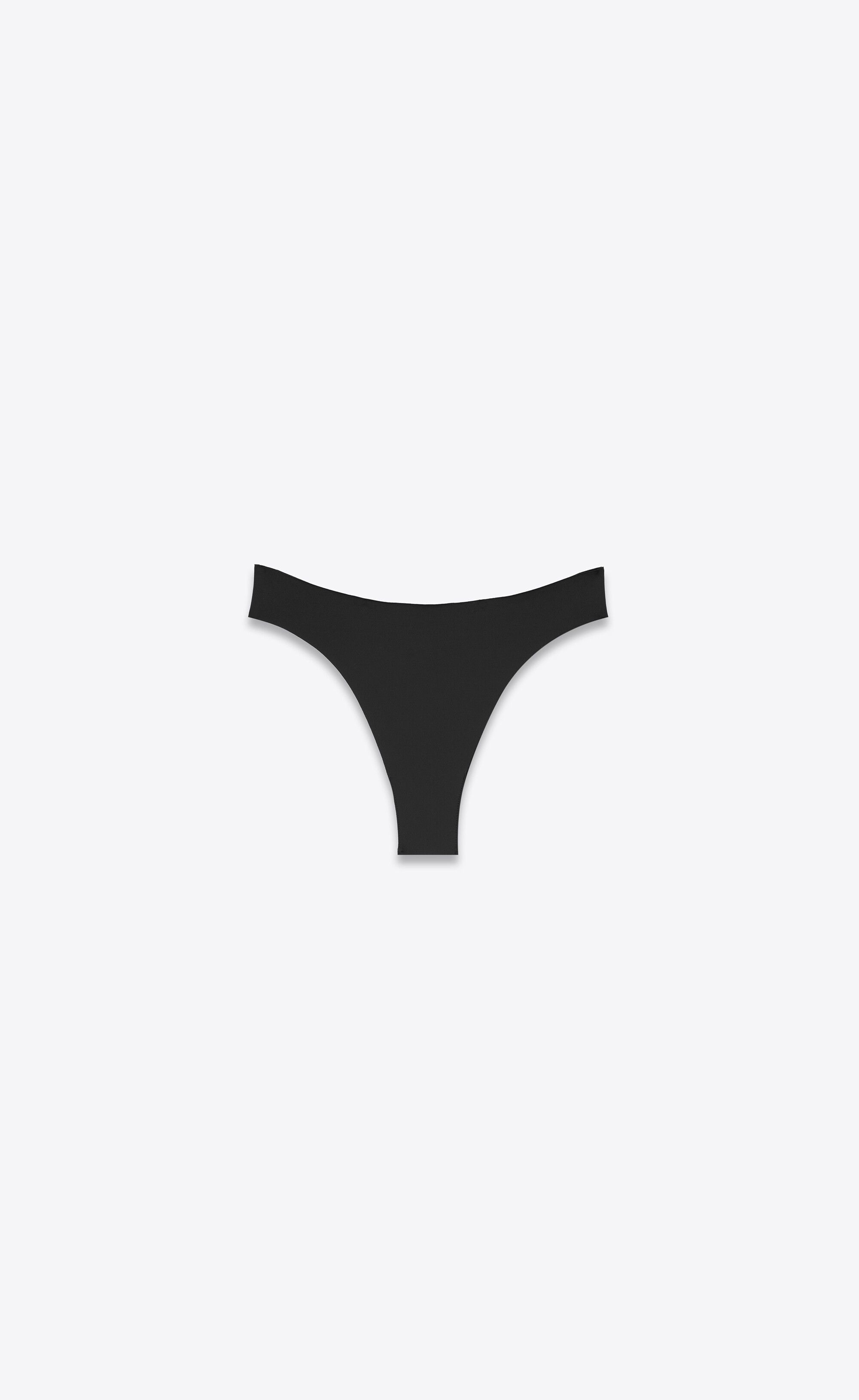 Saint Laurent Paris o1s1wg110225 Size: S / 745297 Tanga Pantie Jersey in Black Size ONE SIZE - 2 Thumbnail