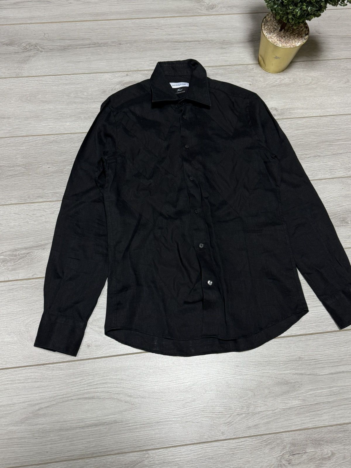Versace Versace linen patterns shirt buttons v logo Size US M / EU 48-50 / 2 - 1 Thumbnail