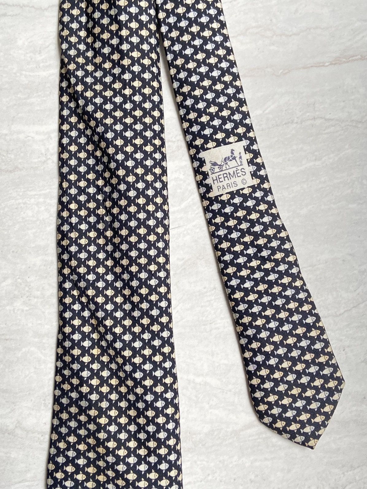 Hermes HERMES Paris Motive Tie Size ONE SIZE - 9 Thumbnail