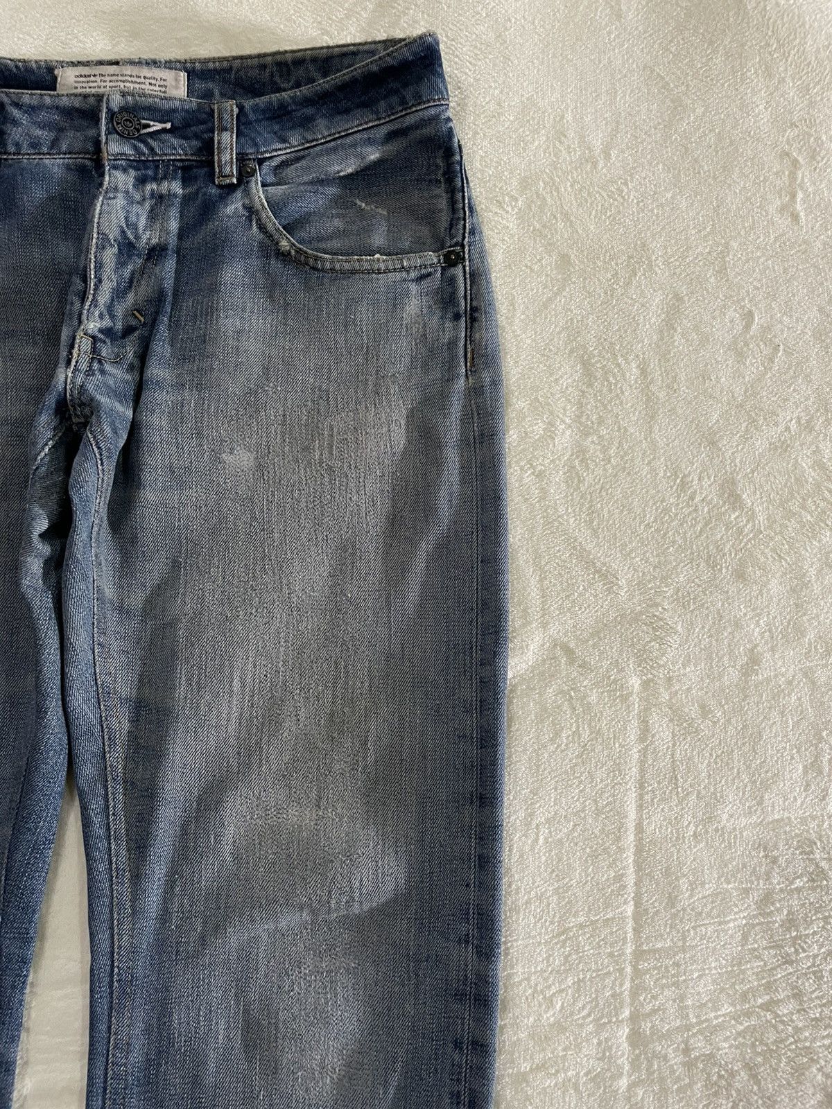 Adidas Vintage Adidas Faded Distress Blue Denim Jeans Size US 33 - 4 Thumbnail