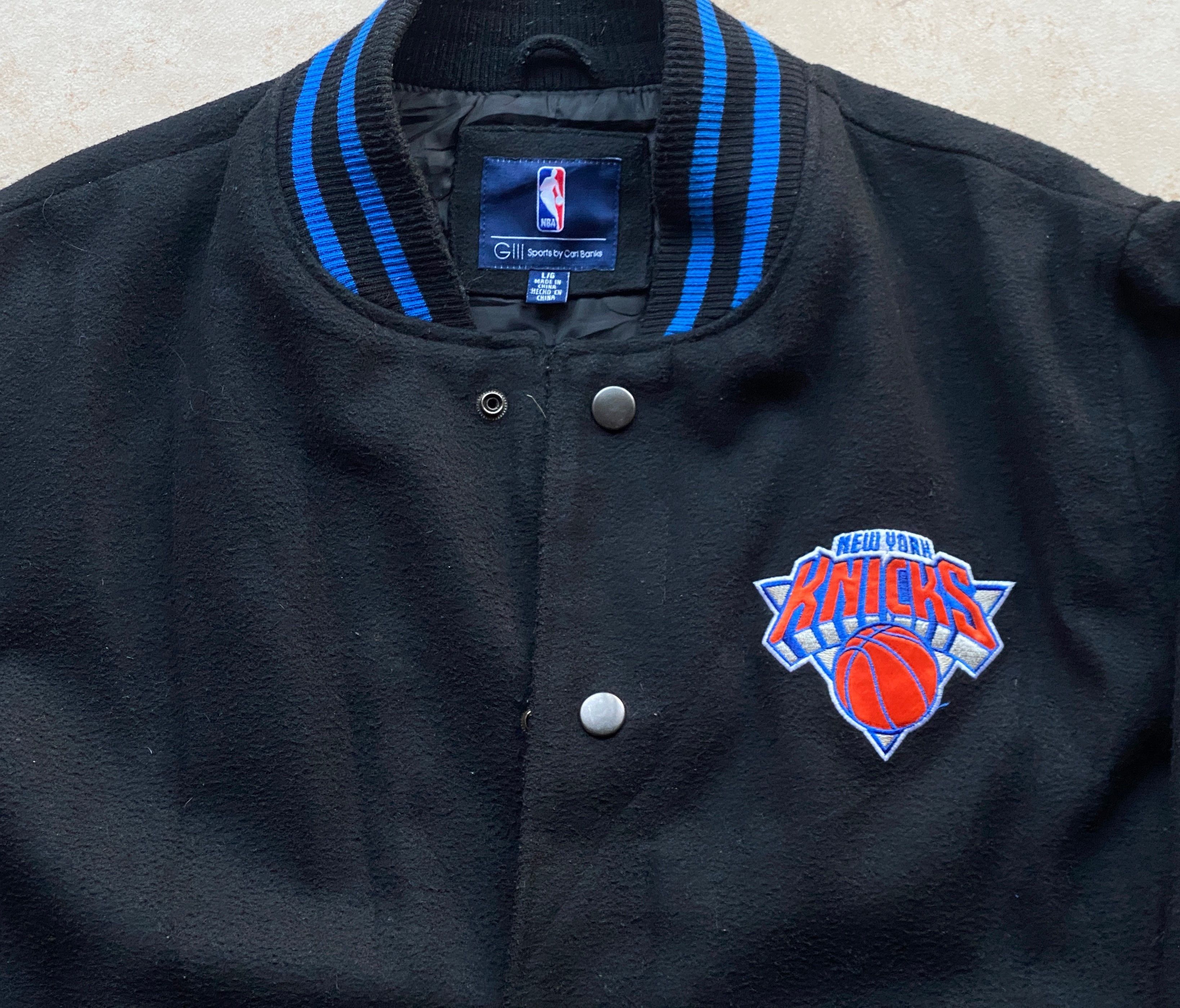 NBA NY Knicks 90s G-III bomber Varsity L black NBA vintage Size US L / EU 52-54 / 3 - 4 Thumbnail