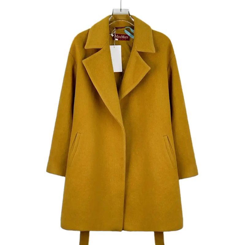 Max Mara MaxMara Brown Wool Women's Coat 0089 Size S / US 4 / IT 40 - 1 Thumbnail
