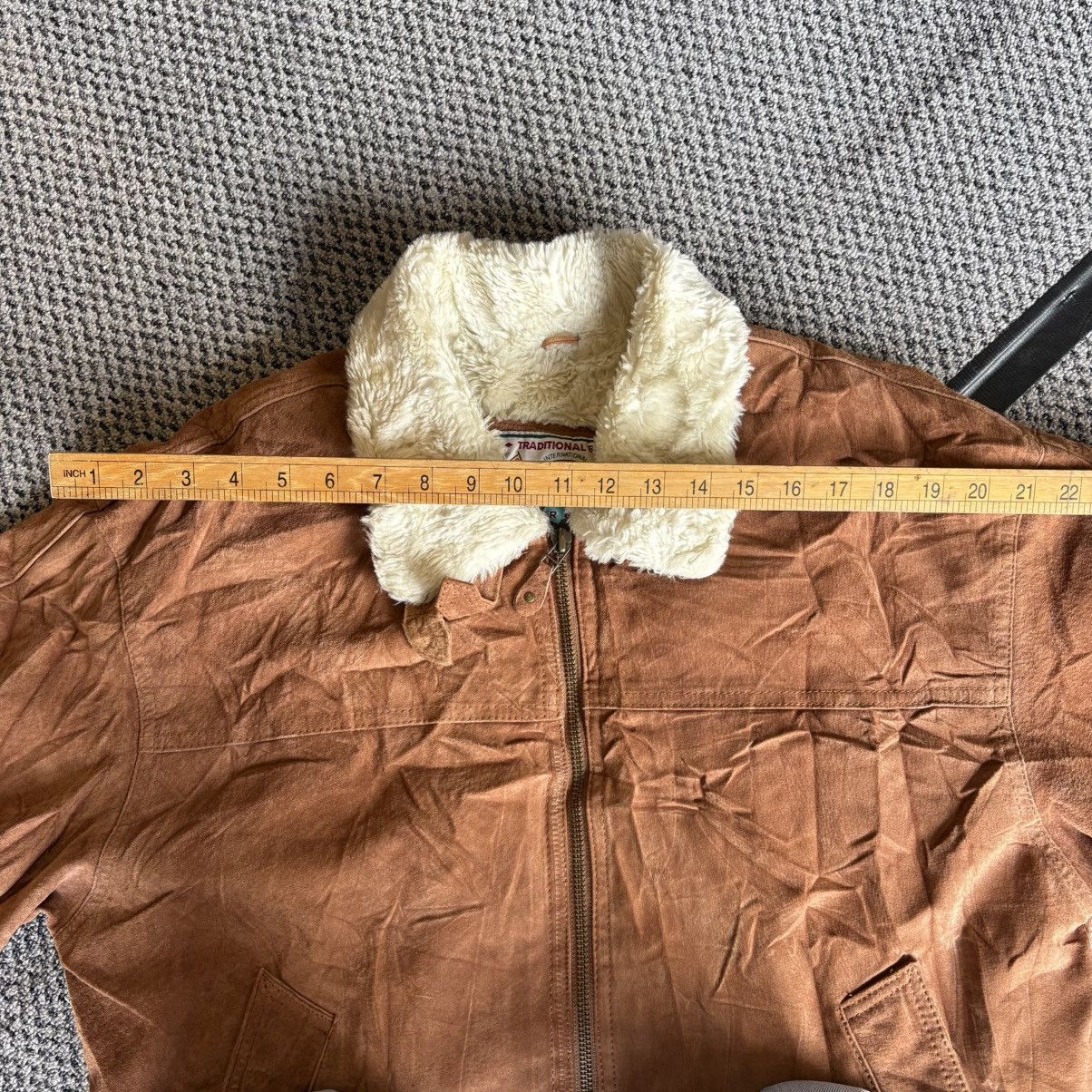 Genuine Leather Vintage Seahop Detroit Suede Leather Work Jacket Size L Size US L / EU 52-54 / 3 - 18 Thumbnail
