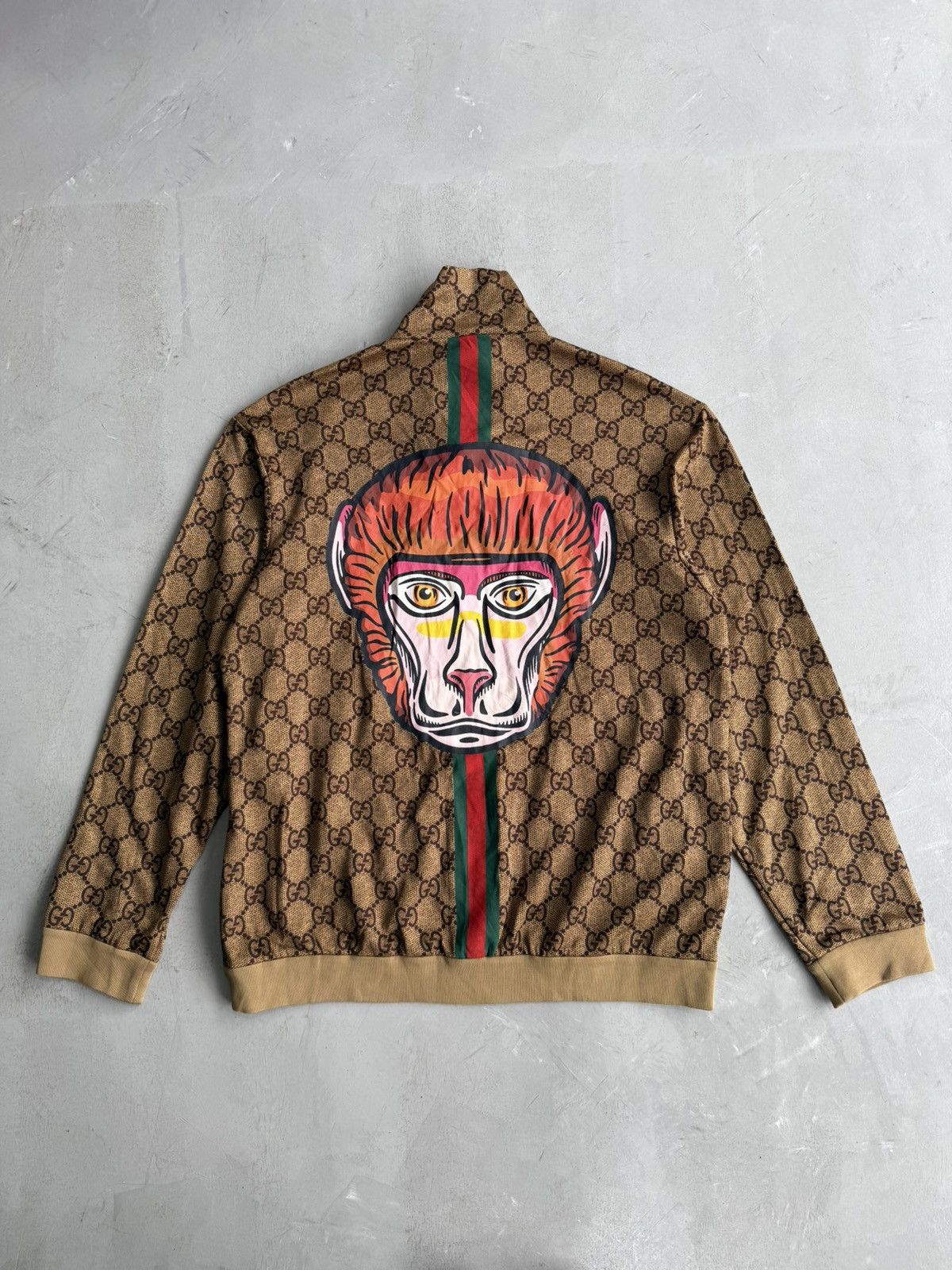 Gucci Gucci - “Animal” Monkey Monogram Track Jacket Size US XL / EU 56 / 4 - 2 Thumbnail