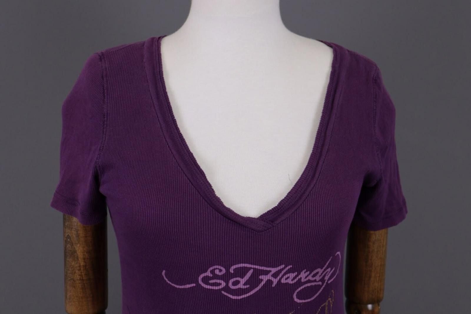 Ed Hardy Ed Hardy by Christian Audigier Purple Tunic Shirt Size M Size S / US 4 / IT 40 - 2 Thumbnail