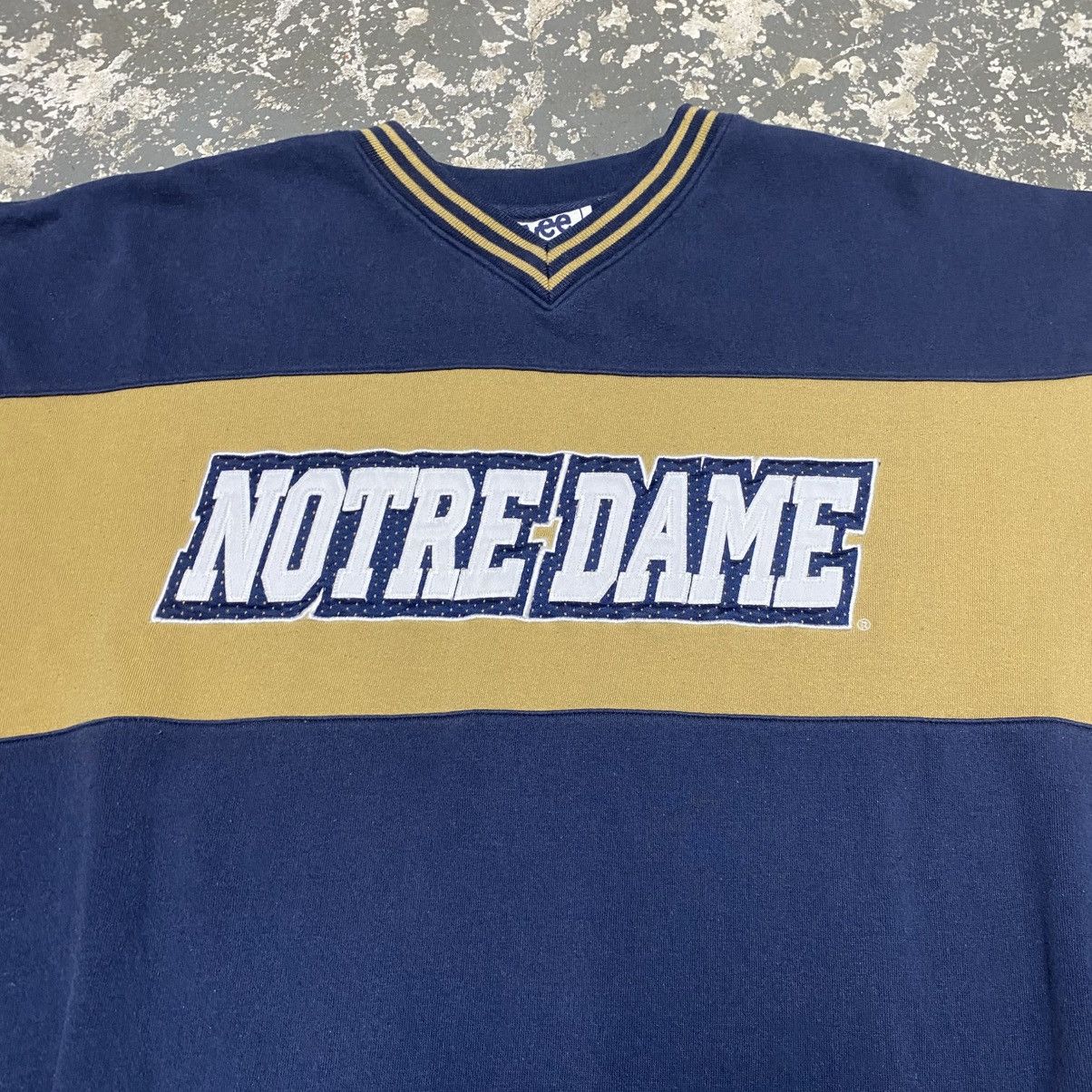Other Vintage Norte Dame Navy Mesh Sleeve Lee Sport Hoodie Sweat Size US XL / EU 56 / 4 - 4 Thumbnail