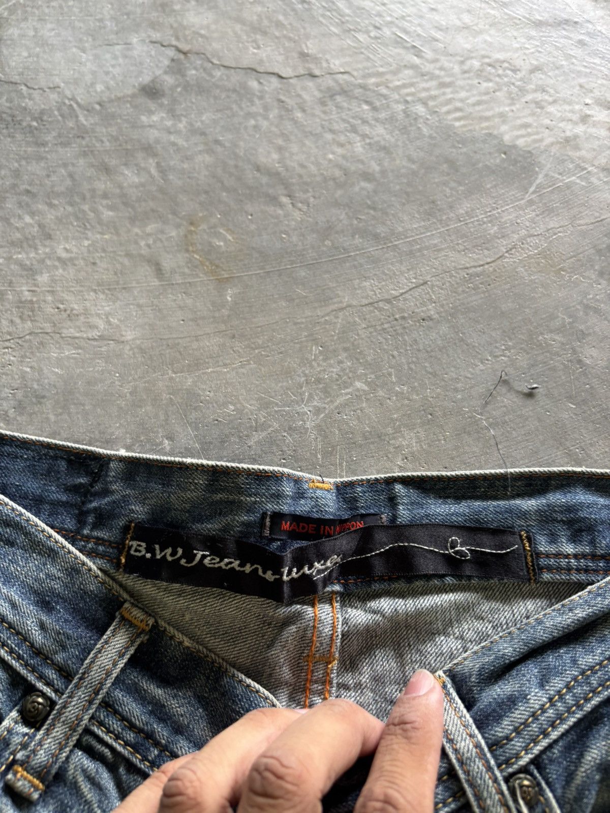 If Six Was Nine vintage blue way luxe japanese jeans sand faded rusty style Size US 32 / EU 48 - 3 Thumbnail