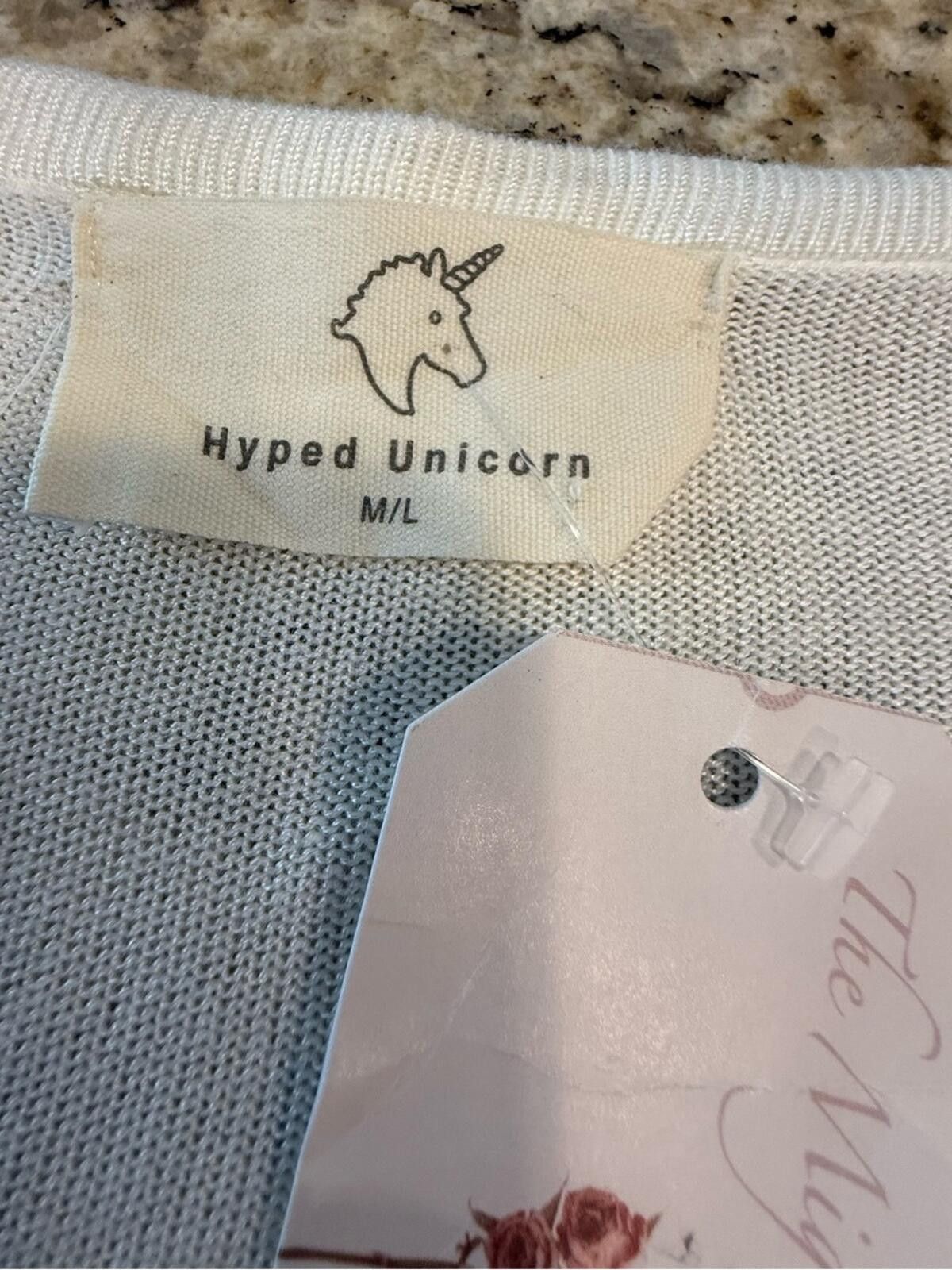 Other Hyped Unicorn retro cardigan rainbow V neck button front M/L Size M / US 6-8 / IT 42-44 - 5 Thumbnail