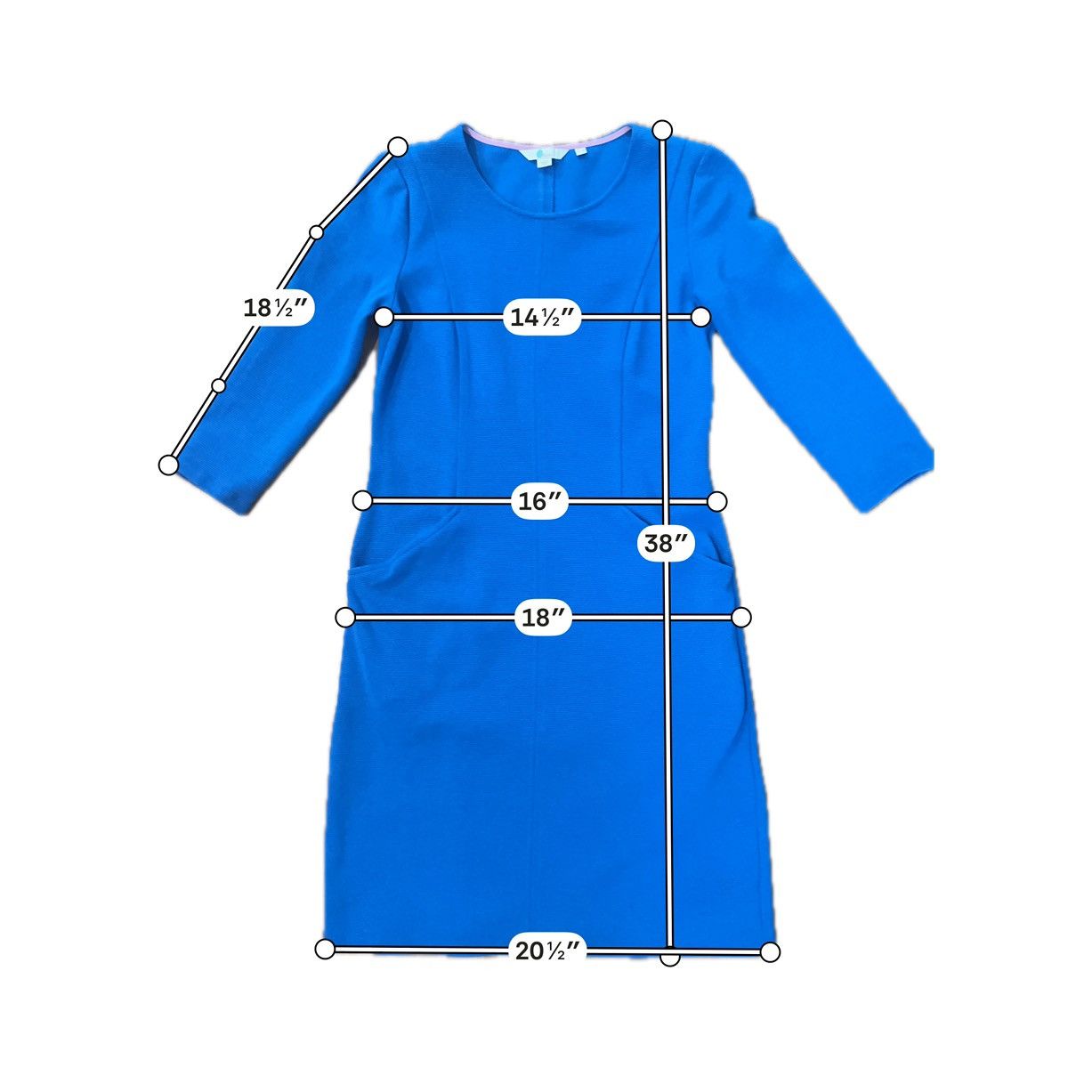 Boden Boden Blue Ottoman Ribbed Shift Dress Size 4R Size S / US 4 / IT 40 - 6 Thumbnail