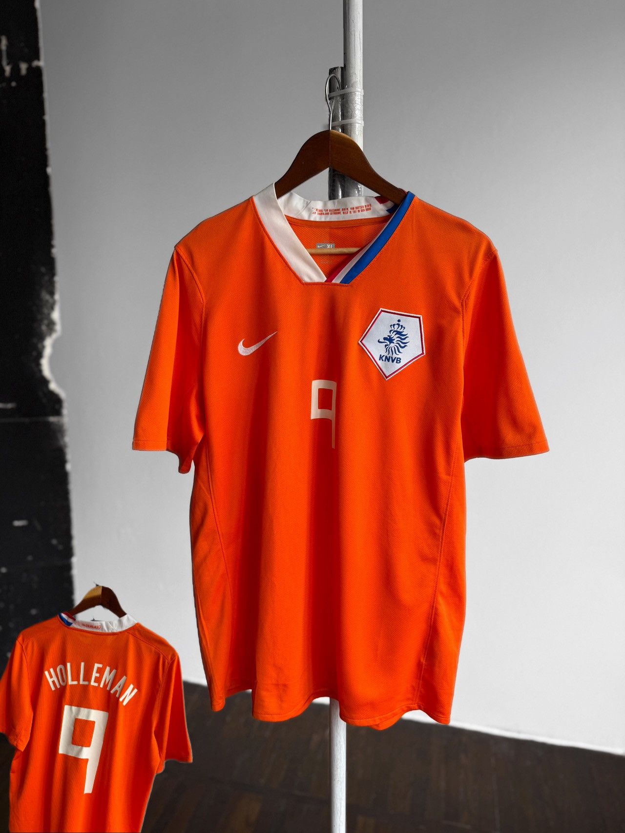 Nike Netherlands KNVB Holleman 9 Mens Vintage Soccer Jersey